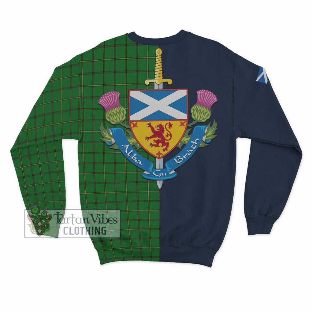 Don Tartan Sweatshirt Alba with Scottish Lion Royal Arm Half Style - Tartan Vibes Clothing