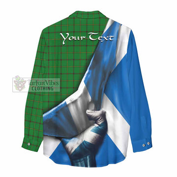 Don Tartan Women's Casual Shirt with Family Crest Scotland Patriotic Style - Tartan Vibes Clothing