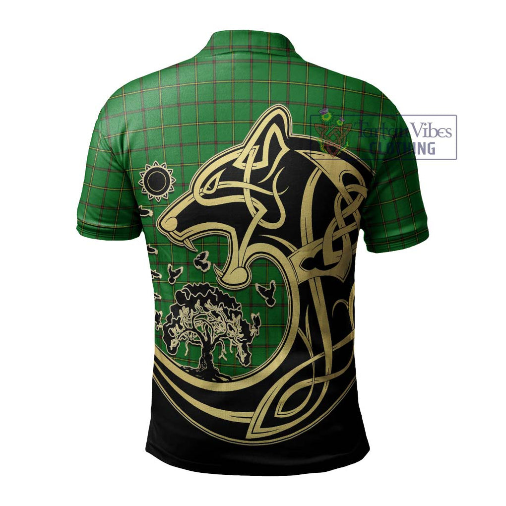 Don Tartan Polo Shirt with Family Crest Celtic Wolf Style - Tartan Vibes Clothing