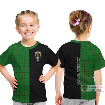 Don Tartan Kid T-Shirt with Family Crest and Half Of Me Style - Tartan Vibes Clothing