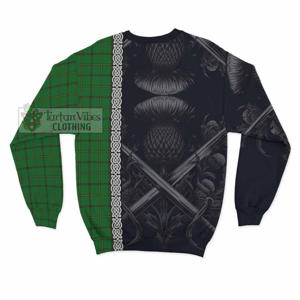 Don Tartan Sweatshirt with Family Crest Cross Sword Thistle Celtic Vibes - Tartan Vibes Clothing