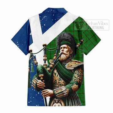 Don Tartan Hawaiian Shirt with Family Crest Scottish Bagpiper Vibes - Tartan Vibes Clothing