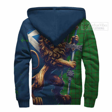 Don Tartan Family Crest Sherpa Hoodie with Scottish Majestic Lion - Tartan Vibes Clothing