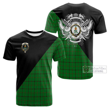 Don Tartan Cotton T-shirt with Family Crest and Military Logo Style Kid's Shirt - Tartan Vibes Clothing