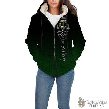 Don Tartan Sherpa Hoodie Featuring Alba Gu Brath Family Crest Celtic Inspired - Tartan Vibes Clothing