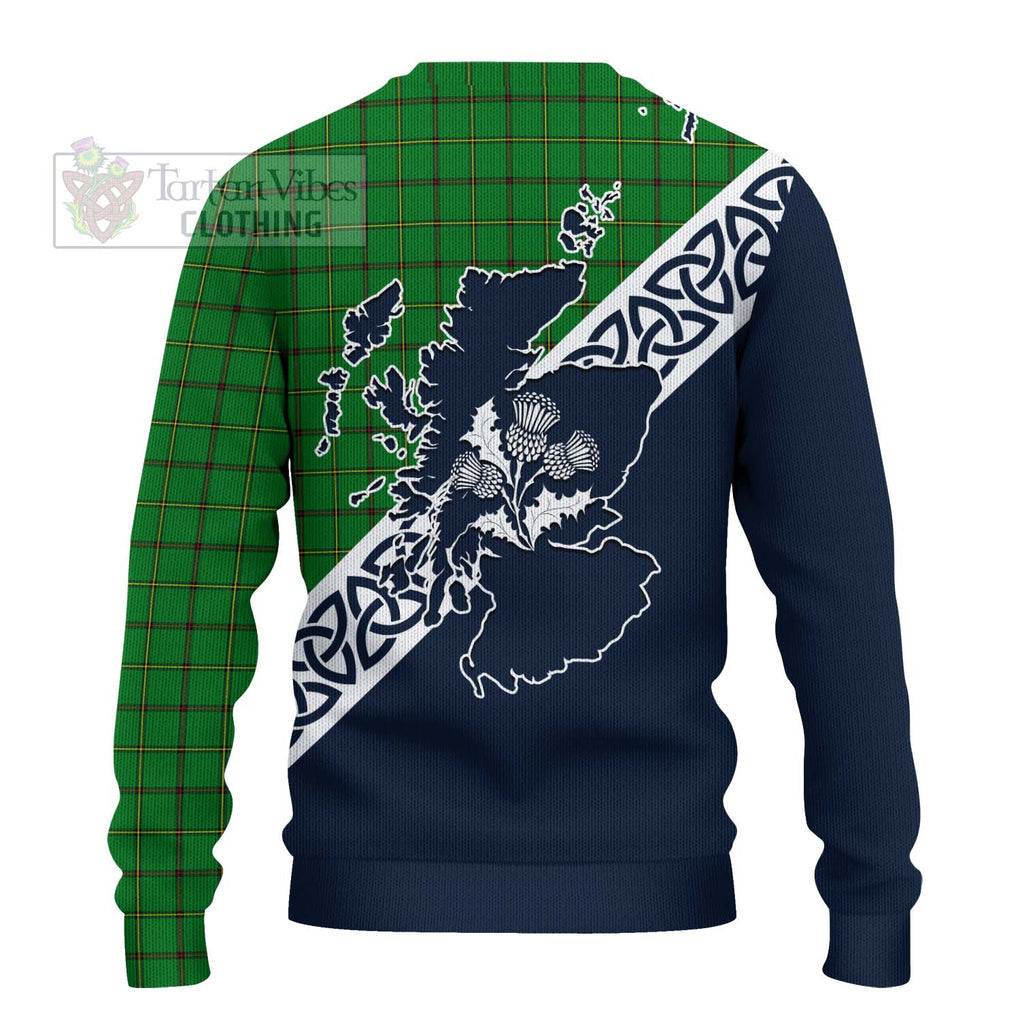 Don Tartan Ugly Sweater Featuring Thistle and Scotland Map - Tartan Vibes Clothing