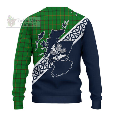 Don Tartan Ugly Sweater Featuring Thistle and Scotland Map - Tartan Vibes Clothing