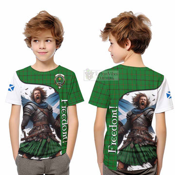 Don Crest Tartan Kid T-Shirt Inspired by the Freedom of Scottish Warrior - Tartan Vibes Clothing