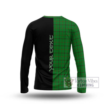 Don Tartan Long Sleeve T-Shirt with Family Crest and Half Of Me Style - Tartan Vibes Clothing
