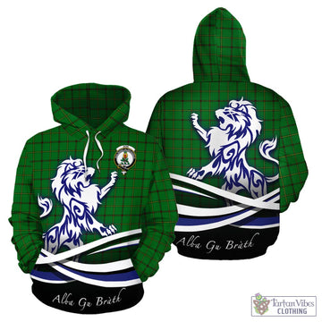 Don Tartan Hoodie with Alba Gu Brath Regal Lion Emblem - Tartan Vibes Clothing