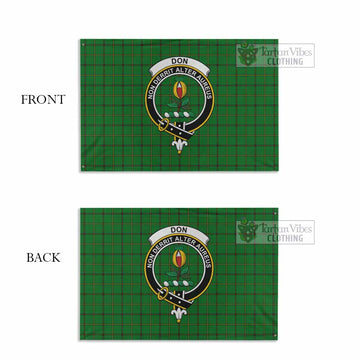 Tartan Vibes Clothing Don Tartan House Flag with Family Crest