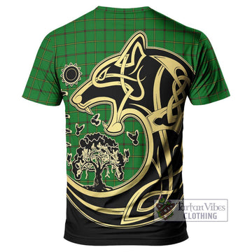 Don Tartan T-Shirt with Family Crest Celtic Wolf Style - Tartan Vibes Clothing