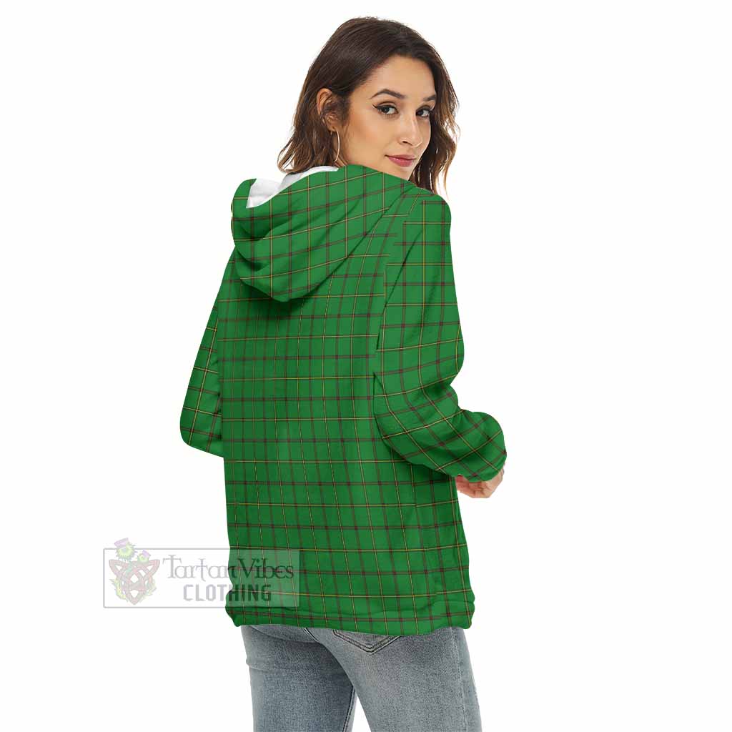 Don Tartan Women's Borg Fleece Hoodie with Half Zip - Tartan Vibes Clothing
