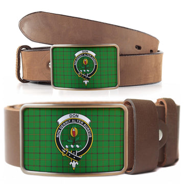 Don Tartan Belt Buckles with Family Crest