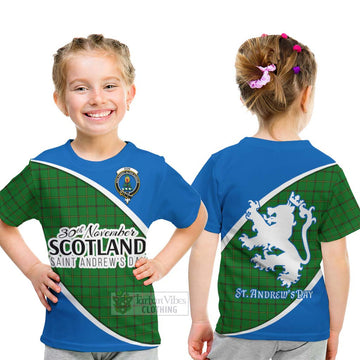 Don Family Crest Tartan Kid T-Shirt Celebrate Saint Andrew's Day in Style - Tartan Vibes Clothing