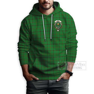 Don Tartan Hoodie with Family Crest Celtic Skull Style - Tartan Vibes Clothing