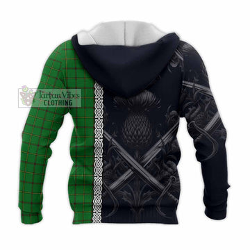 Don Tartan Knitted Hoodie with Family Crest Cross Sword Thistle Celtic Vibes - Tartan Vibes Clothing