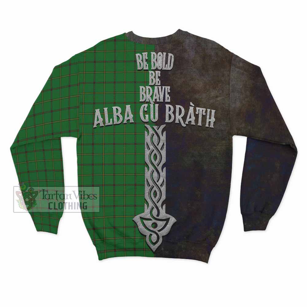 Don Tartan Family Crest Sweatshirt Alba Gu Brath Be Brave Lion Ancient Style - Tartan Vibes Clothing