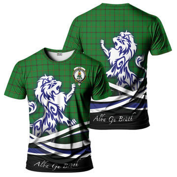 Don Tartan T-Shirt with Alba Gu Brath Regal Lion Emblem - Tartan Vibes Clothing