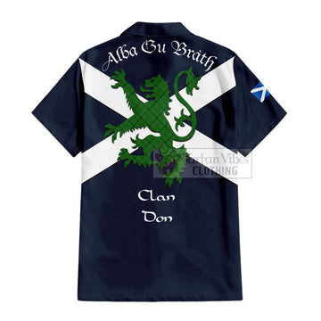 Don Tartan Lion Rampant Hawaiian Shirt Proudly Display Your Heritage with Alba Gu Brath and Clan Name - Tartan Vibes Clothing