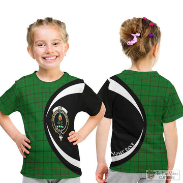 Don Tartan Kid T-Shirt with Family Crest Circle Style - Tartan Vibes Clothing