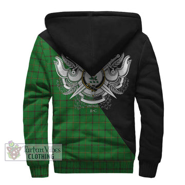 Don Tartan Sherpa Hoodie with Family Crest and Military Logo Style - Tartan Vibes Clothing