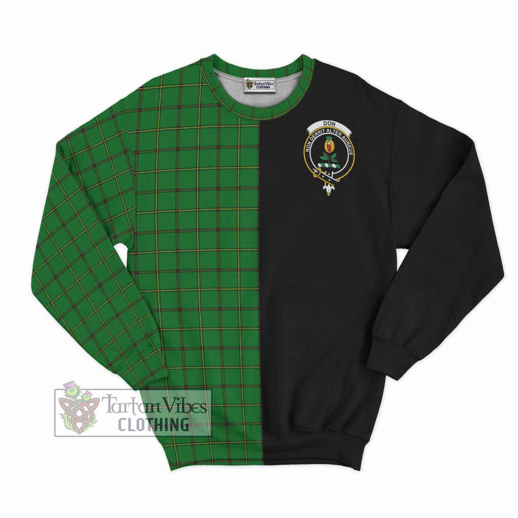 Don Tartan Sweatshirt with Family Crest and Half Of Me Style - Tartan Vibes Clothing