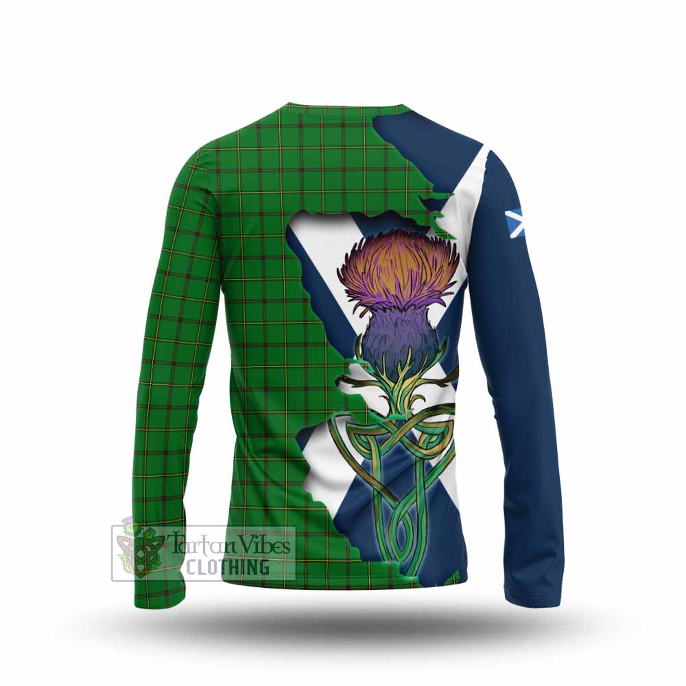 Don Tartan Family Crest Long Sleeve T-Shirt Scottish Thistle Celtic Inspired - Tartan Vibes Clothing