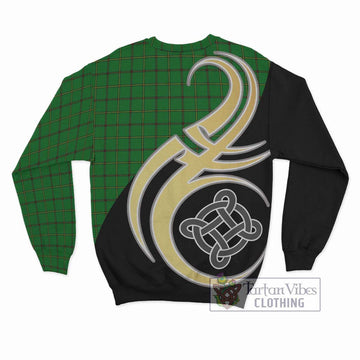 Don Tartan Sweatshirt with Family Crest and Celtic Symbol Style - Tartan Vibes Clothing