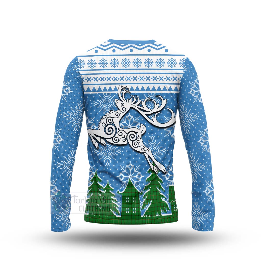 Don Clan Christmas Long Sleeve T-Shirt Celtic Reindeer Style - Tartan Vibes Clothing