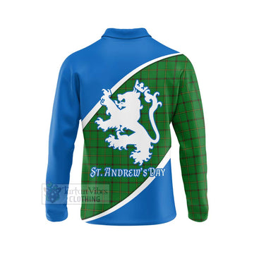 Don Family Crest Tartan Long Sleeve Polo Shirt Celebrate Saint Andrew's Day in Style - Tartan Vibes Clothing