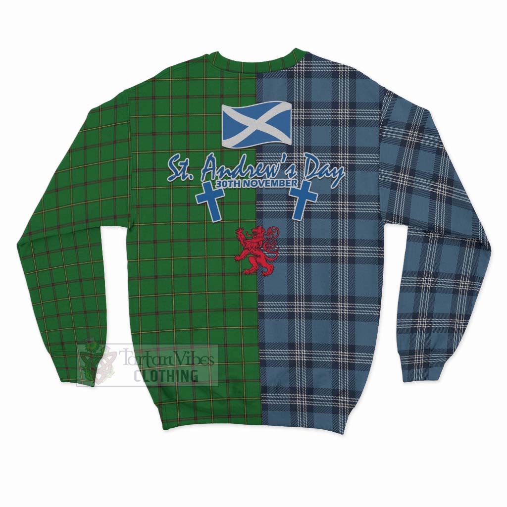 Don Tartan Sweatshirt Happy St. Andrew's Day Half Tartan Style - Tartan Vibes Clothing