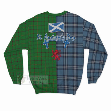 Don Tartan Sweatshirt Happy St. Andrew's Day Half Tartan Style - Tartan Vibes Clothing