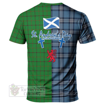 Don Tartan T-Shirt Happy St. Andrew's Day Half Tartan Style - Tartan Vibes Clothing