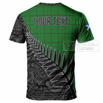 Don Crest Tartan T-Shirt with New Zealand Silver Fern Half Style - Tartan Vibes Clothing