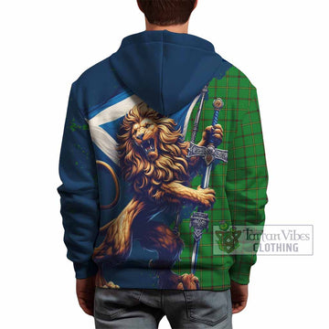 Don Tartan Family Crest Hoodie with Scottish Majestic Lion - Tartan Vibes Clothing