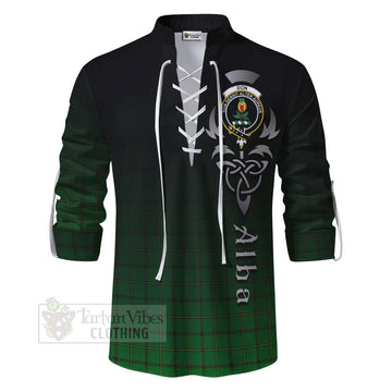 Don Tartan Ghillie Kilt Shirt Featuring Alba Gu Brath Family Crest Celtic Inspired - Tartan Vibes Clothing