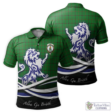Don Tartan Polo Shirt with Alba Gu Brath Regal Lion Emblem - Tartan Vibes Clothing