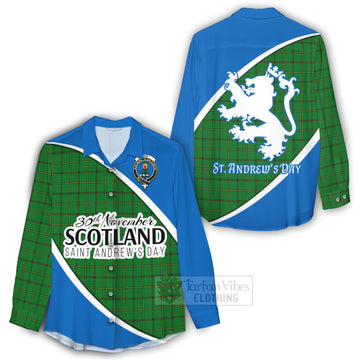 Don Family Crest Tartan Women's Casual Shirt Celebrate Saint Andrew's Day in Style - Tartan Vibes Clothing