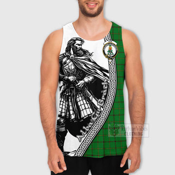 Don Tartan Clan Crest Men's Tank Top with Highlander Warrior Celtic Style - Tartan Vibes Clothing