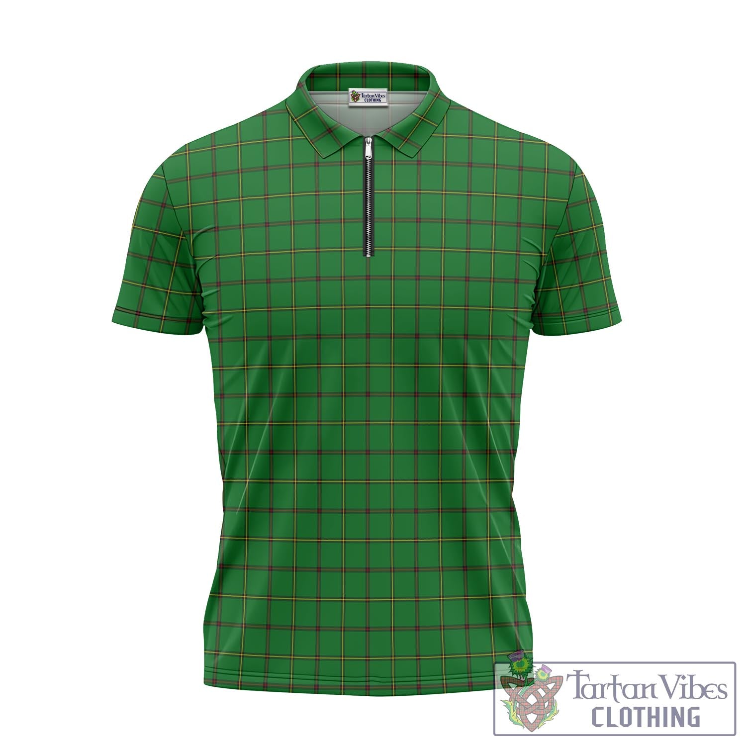 Don Tartan Zipper Polo Shirt - Tartan Vibes Clothing