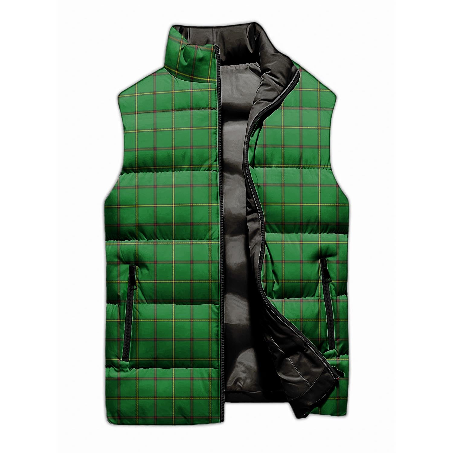 Don Tartan Sleeveless Puffer Jacket Unisex M - Tartan Vibes Clothing