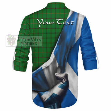 Don Tartan Ghillie Kilt Shirt with Family Crest Scotland Patriotic Style - Tartan Vibes Clothing