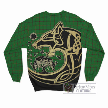 Don Tartan Sweatshirt with Family Crest Celtic Wolf Style - Tartan Vibes Clothing