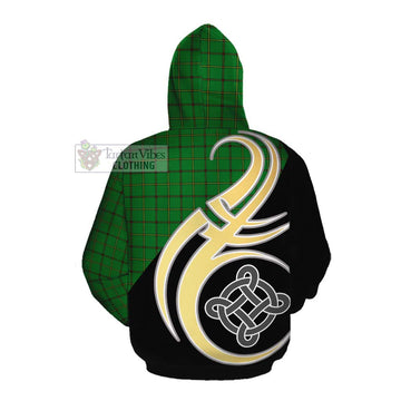 Don Tartan Cotton Hoodie with Family Crest and Celtic Symbol Style Pullover Hoodie - Tartan Vibes Clothing