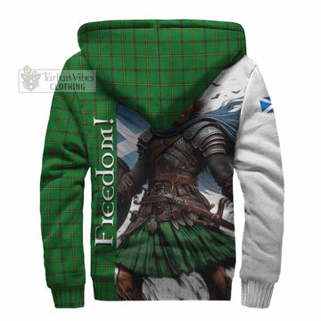 Don Crest Tartan Sherpa Hoodie Inspired by the Freedom of Scottish Warrior - Tartan Vibes Clothing