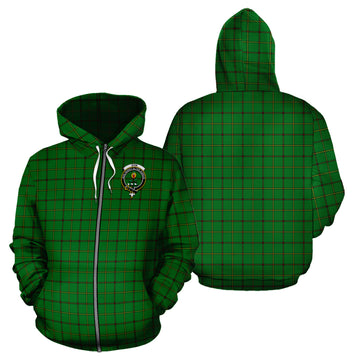Don Tartan Hoodie with Family Crest