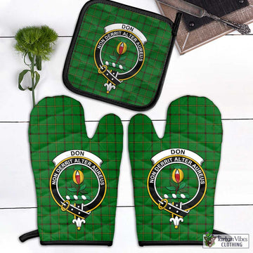 Don Tartan Combo Oven Mitt & Pot-Holder with Family Crest - Tartan Vibes Clothing