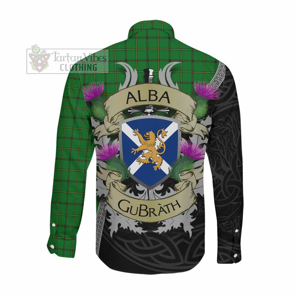 Tartan Vibes Clothing Don Tartan Family Crest Long Sleeve Button Shirt Lion Rampant Royal Thistle Shield Celtic Inspired
