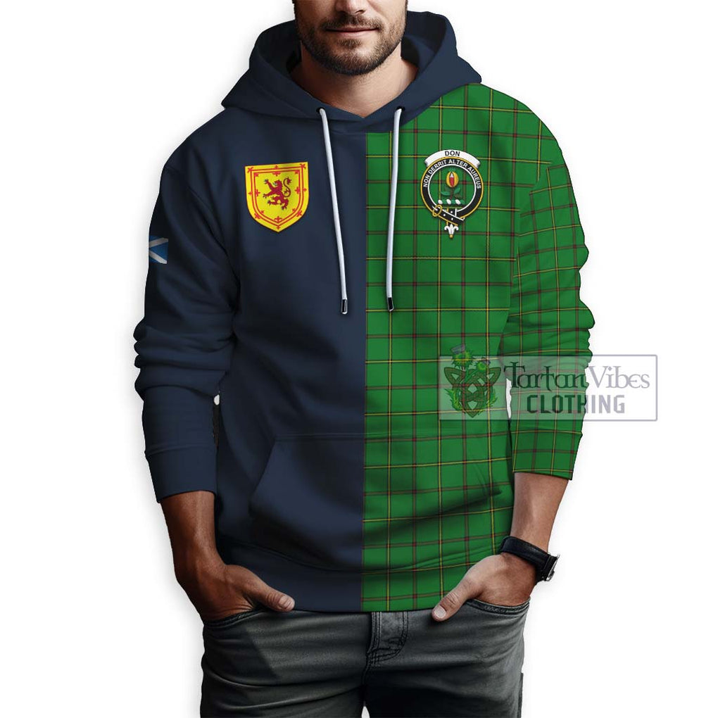 Don Tartan Hoodie Alba with Scottish Lion Royal Arm Half Style - Tartan Vibes Clothing